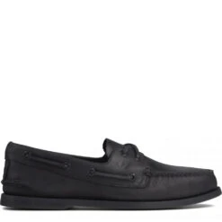 Getoutside Shoes 11 Sperry Men's Authentic Original Leather Boat Shoe In Black