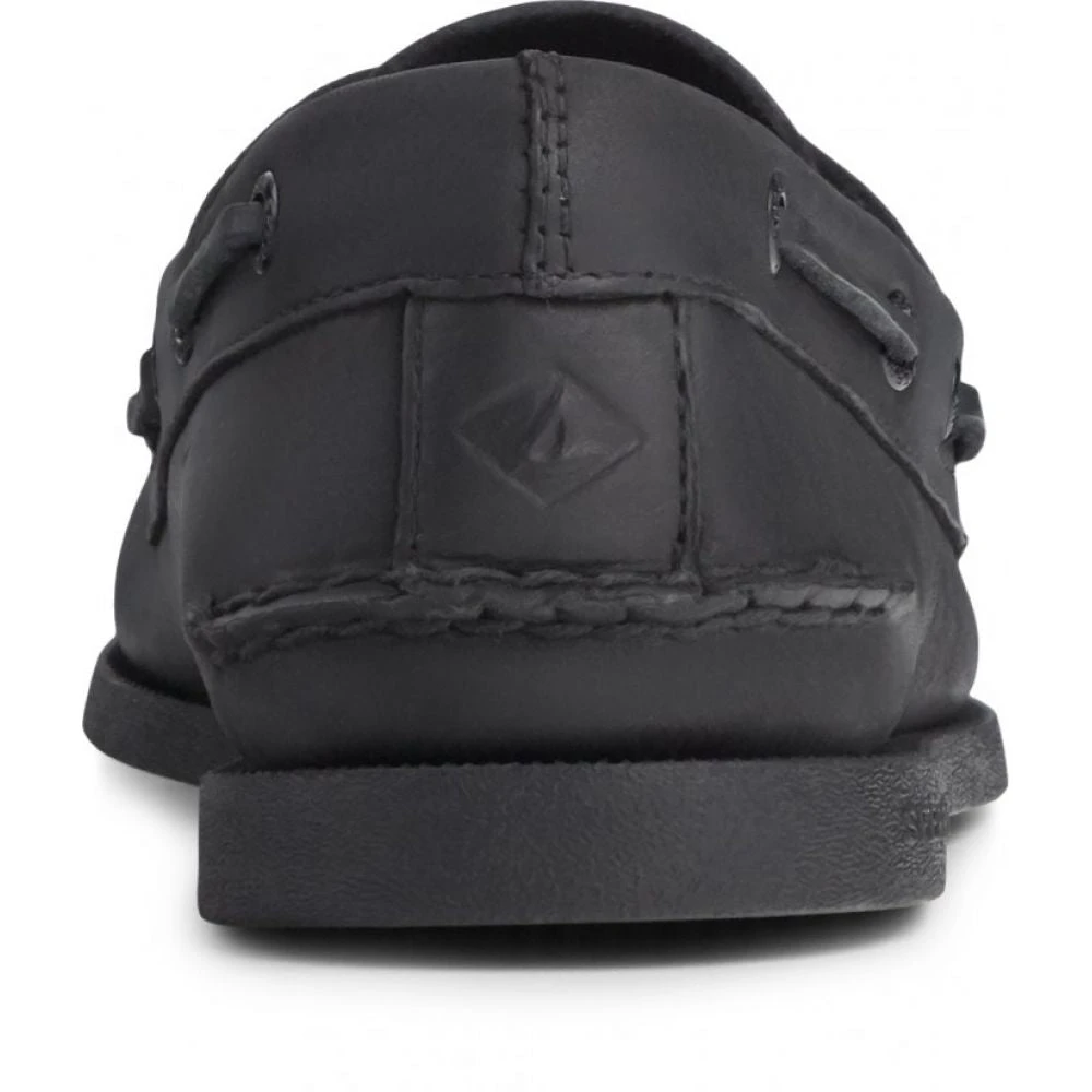 Sperry Men's Authentic Original Leather Boat Shoe In Black 4 Sperry Men's Authentic Original Leather Boat Shoe In Black - Image 4