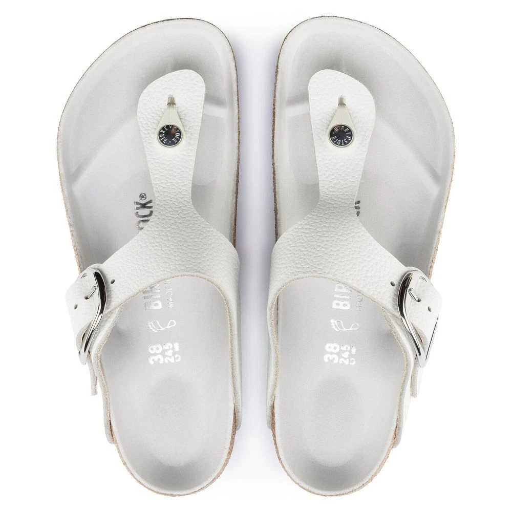 Birkenstock Women's Big Buckle Gizeh Leather In White 4 Birkenstock Women's Big Buckle Gizeh Leather In White - Image 4