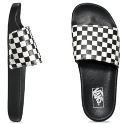 Vans Men's Slide-On In Checkerboard Black/White -Getoutside Shoes 3 0 3000 vans slide checkerboard 4kiip9 3 1100x