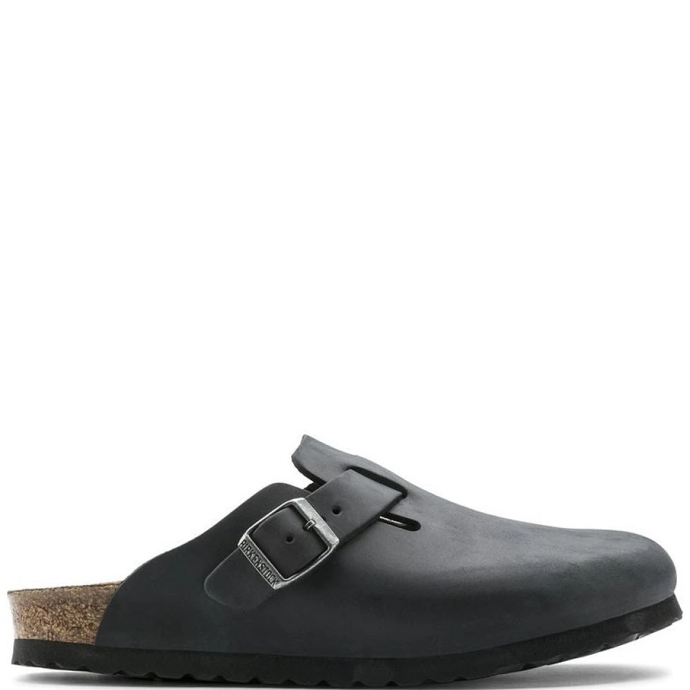 Birkenstock Men's Boston Oiled Leather In Black 1 Birkenstock Men's Boston Oiled Leather In Black