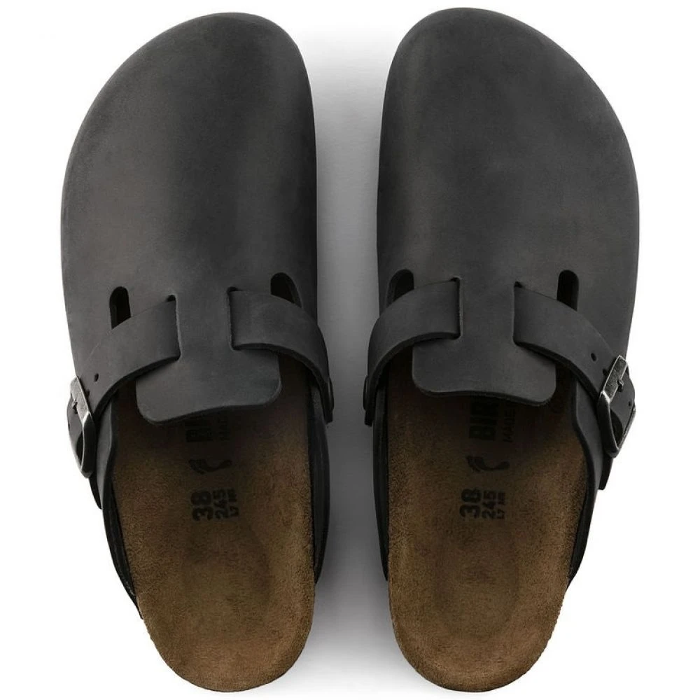 Birkenstock Men's Boston Oiled Leather In Black 4 Birkenstock Men's Boston Oiled Leather In Black - Image 4