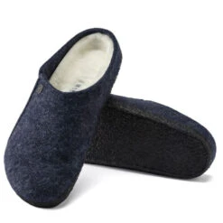 Birkenstock Men's Zermatt Shearling Wool Felt In Dark Blue 7 Birkenstock Men's Zermatt Shearling Wool Felt In Dark Blue -Getoutside Shoes BI 1017535 2098 4 1100x