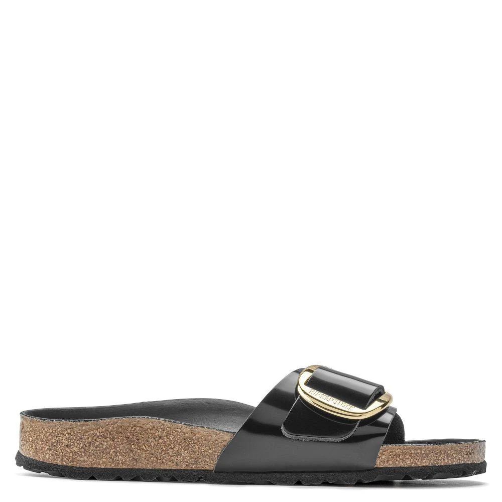 Birkenstock Women's Madrid Big Buckle Oiled Leather In High Shine Black (Narrow Width) 1 Birkenstock Women's Madrid Big Buckle Oiled Leather In High Shine Black (Narrow Width)