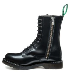 Solovair 11 Eye Zip Derby Boot In Black Hi-Shine -Getoutside Shoes WhatsAppImage2022 10 04at11.40.00AM 2 1100x