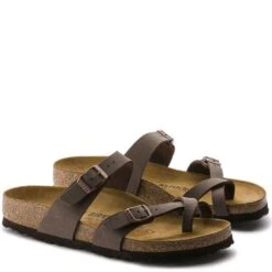 Birkenstock Mayari Birko-Flor Nubuck In Mocha -Getoutside Shoes b i birkenstock mayari birko flor nubuck mocha 71063 3 1100x