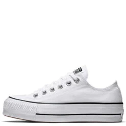Converse Women's Chuck Taylor All Star Lift In White/Black -Getoutside Shoes c o convers chuck taylor all star lift low top white 560251c 1 1100x
