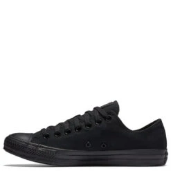 Converse Chuck Taylor All Star Mono Canvas Low Top In Black Monochrome -Getoutside Shoes c o converse chuck taylor all star monochrome canvas low top black m5039 3 2 1100x