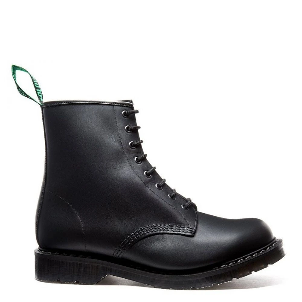 Solovair 8 Eye Derby Boot In Black Greasy 1 Solovair 8 Eye Derby Boot In Black Greasy