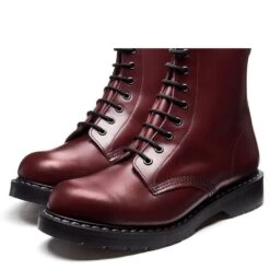 Solovair 8 Eye Derby Boot In Oxblood Hi-Shine -Getoutside Shoes s8551oxg 104 3 1100x